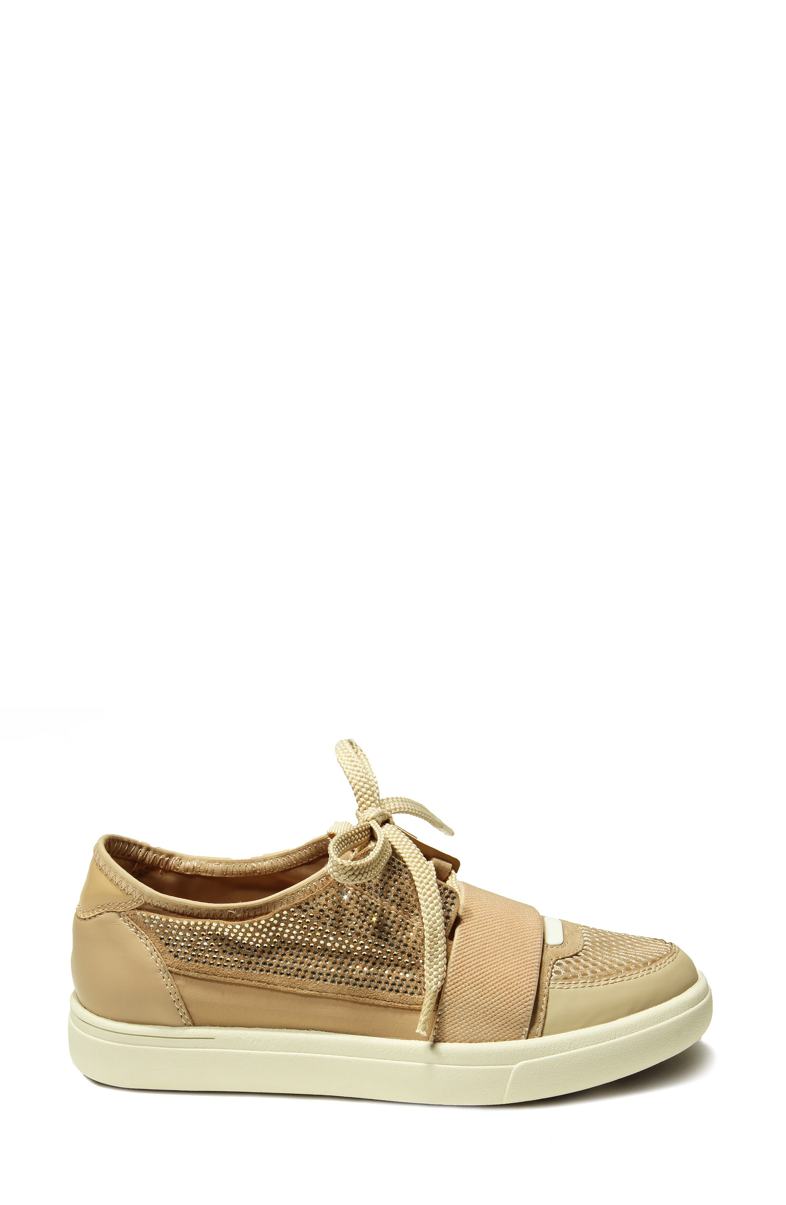 Onella Lace-Up Sneaker, Alternate, color, BEIGE SUEDE