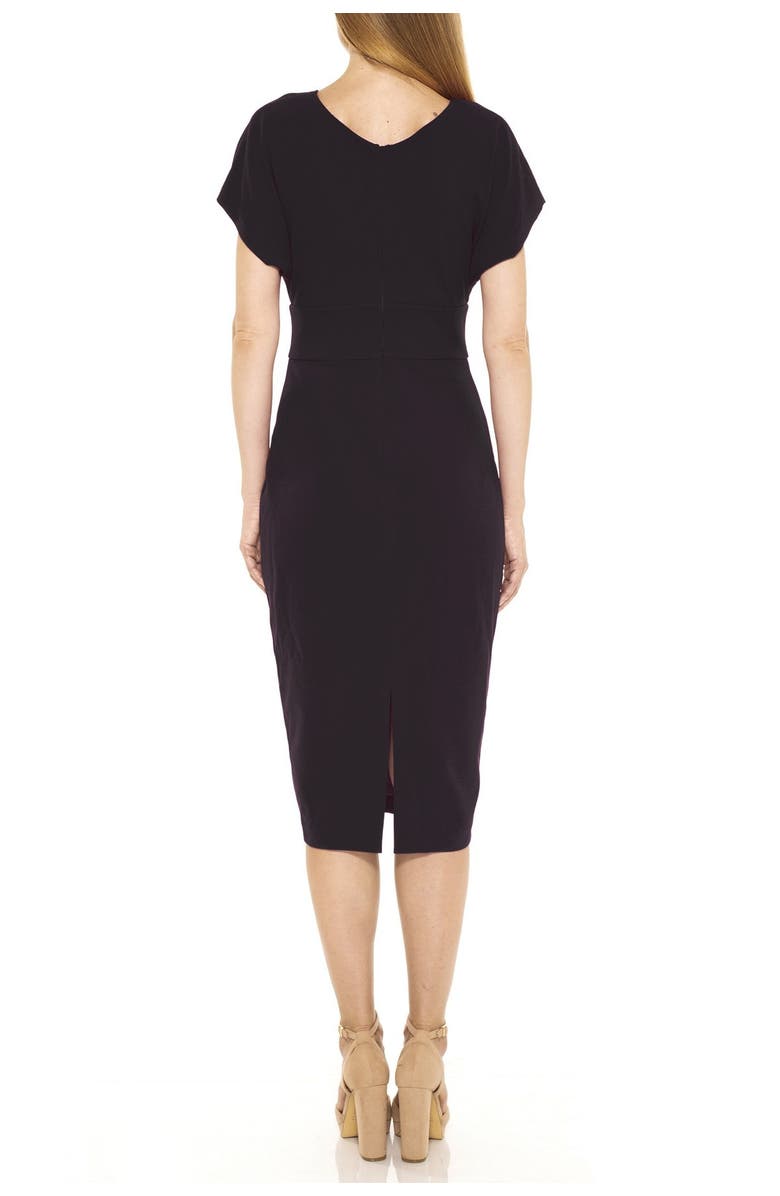 Alexia Admor Naomi Drape Sheath Dress, Alternate, color, Black