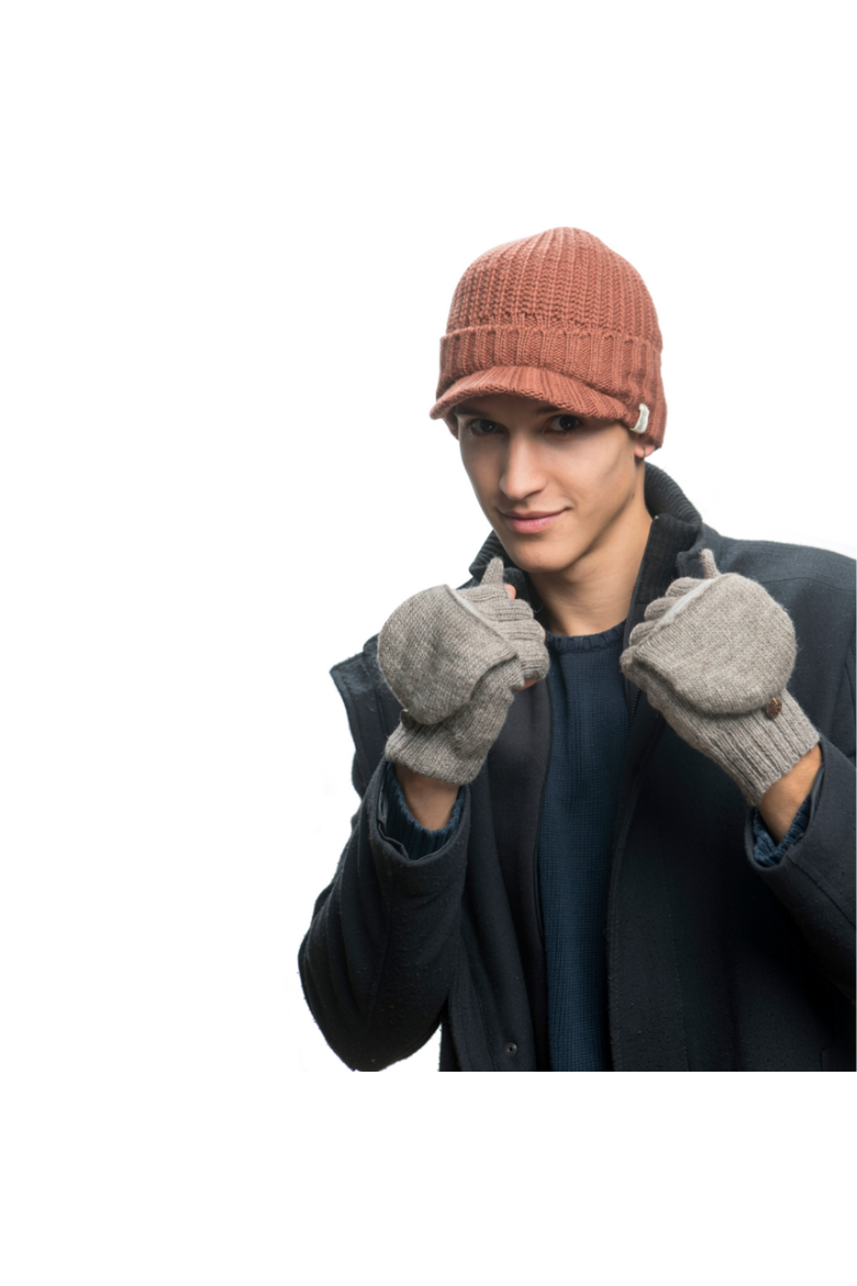 Bryant Fingerless Gloves w/ Flap, Alternate, color, Linen