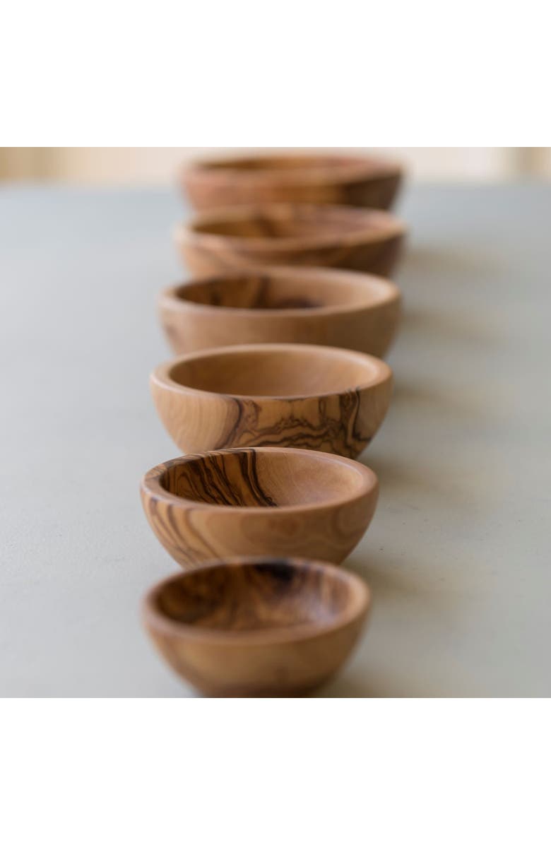 Be Home Olive Wood Nesting Bowls - Set of 6, Alternate, color, Olive