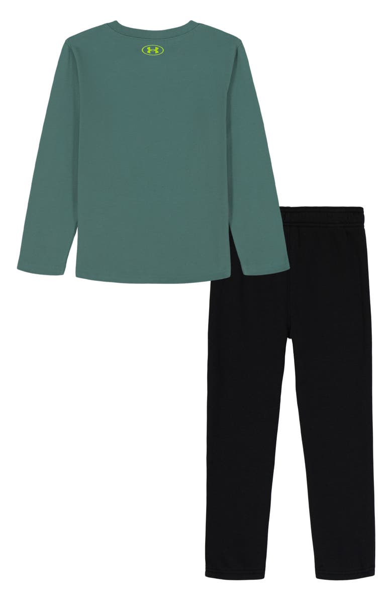 Under Armour Kids' Dog Hiker Long Sleeve Shirt & Sweatpants, Alternate, color, Jasper Blue