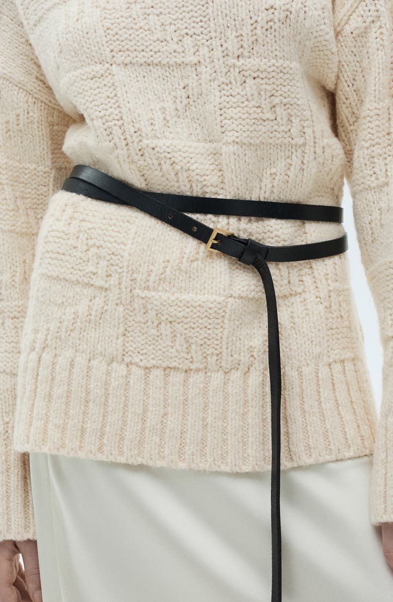 MANGO Perkins Chunky Knit Mock Neck Sweater, Alternate, color,