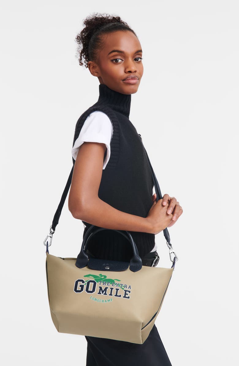 Longchamp Small Le Pliage Team Cotton Canvas Crossbody Bag, Alternate, color,