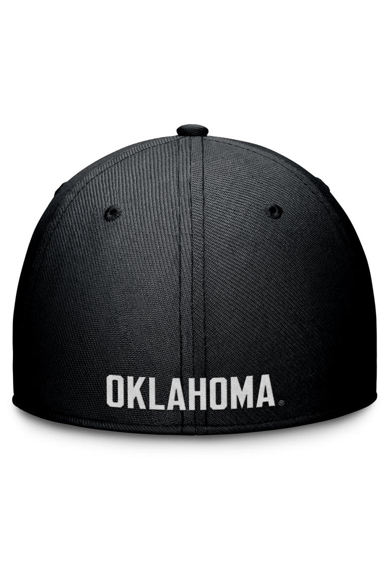 Men's Jordan Brand Black Oklahoma Sooners Rise SwooshFlex Dri-FIT Hat, Alternate, color, Black