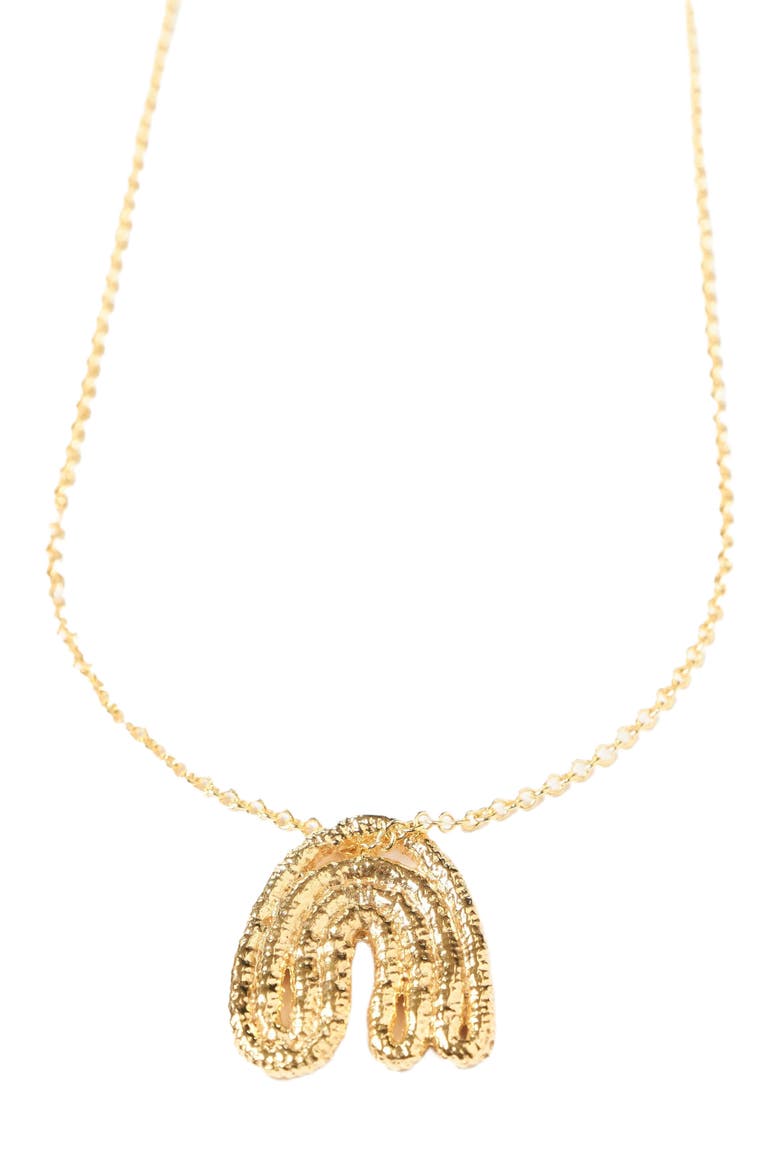 Leaf Pendant - 14K Gold Plate, Main, color, Gold