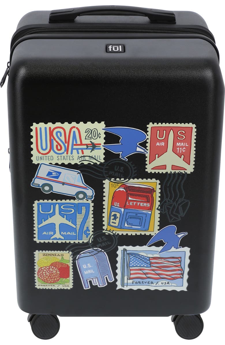 Ful USPS 22.5" CARRY-ON LUGGAGE, Alternate, color, Black