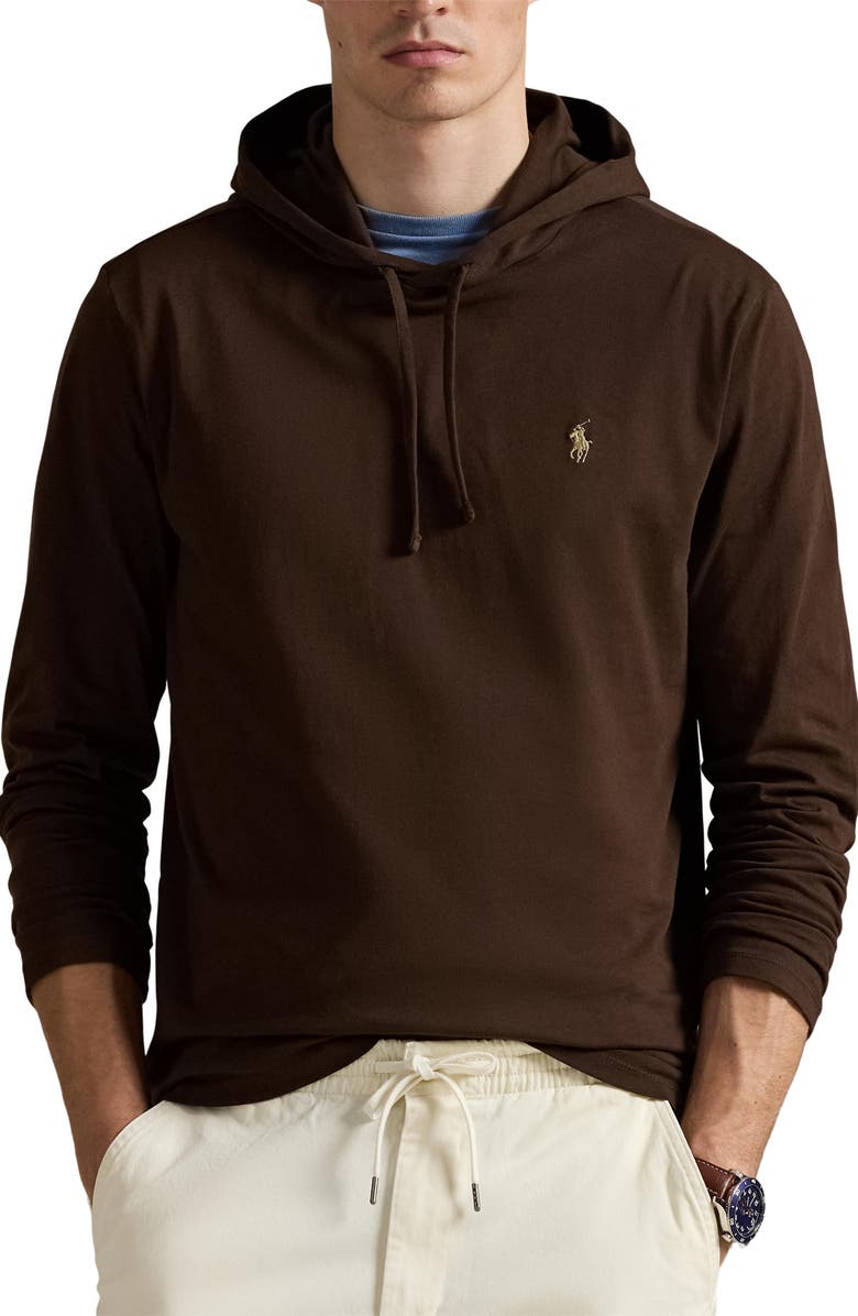 Polo Ralph Lauren Long Sleeve Hooded Cotton T-Shirt, Main, color,