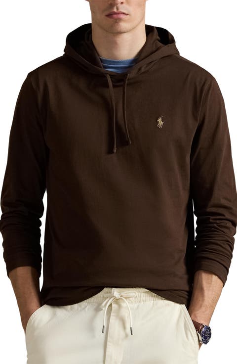 Long Sleeve Hooded Cotton T-Shirt