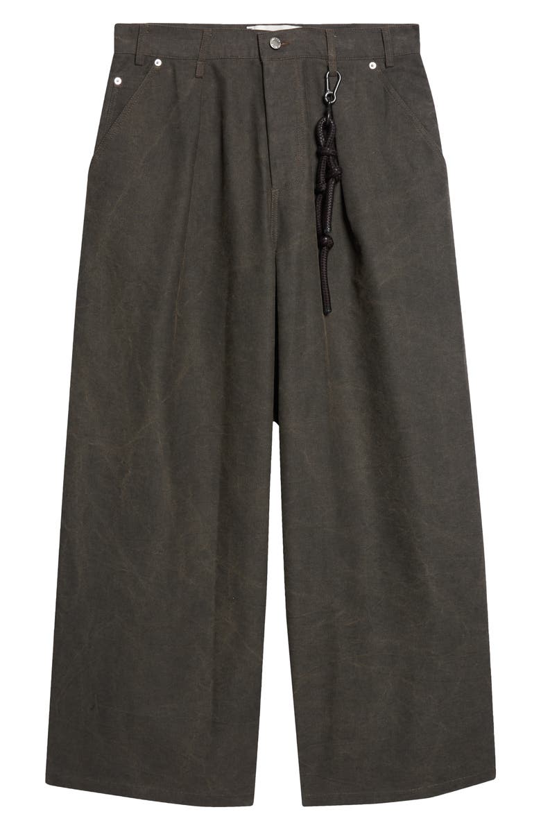 SONG FOR THE MUTE Superbaggy Cotton Moleskin Wide Leg Pants, Main, color, Black