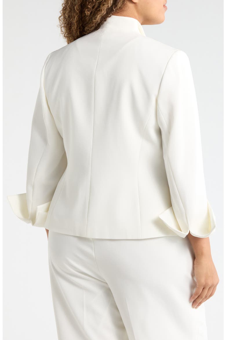 Winged Lapel Three-Button Blazer, Alternate, color, VANILLA ICE