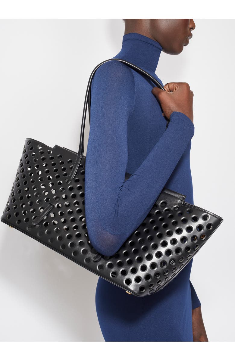 Alaïa Neo Mina 32 Perforated Calfskin Tote, Alternate, color,