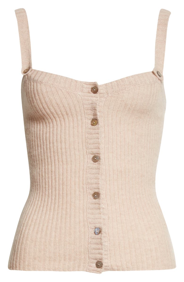 Ulla Johnson Stella Button-Up Cashmere Tank, Alternate, color, 