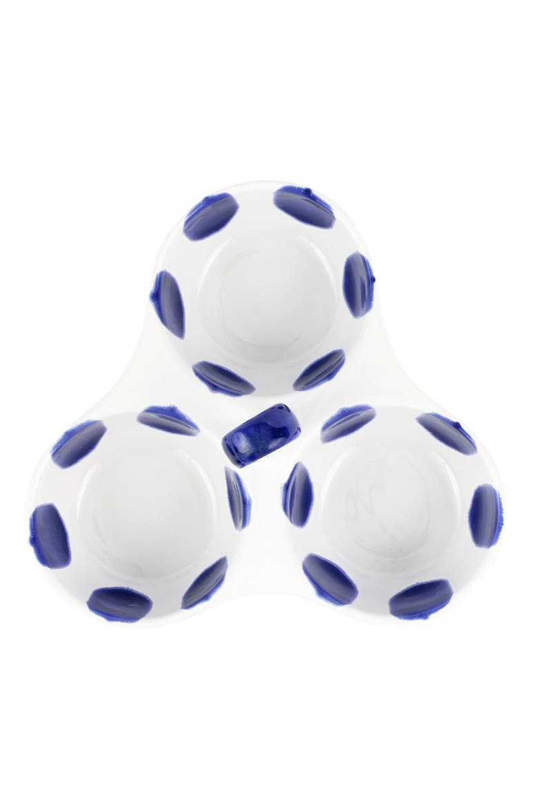 Santorini Dot Three-Part Server, Alternate, color, BLUE