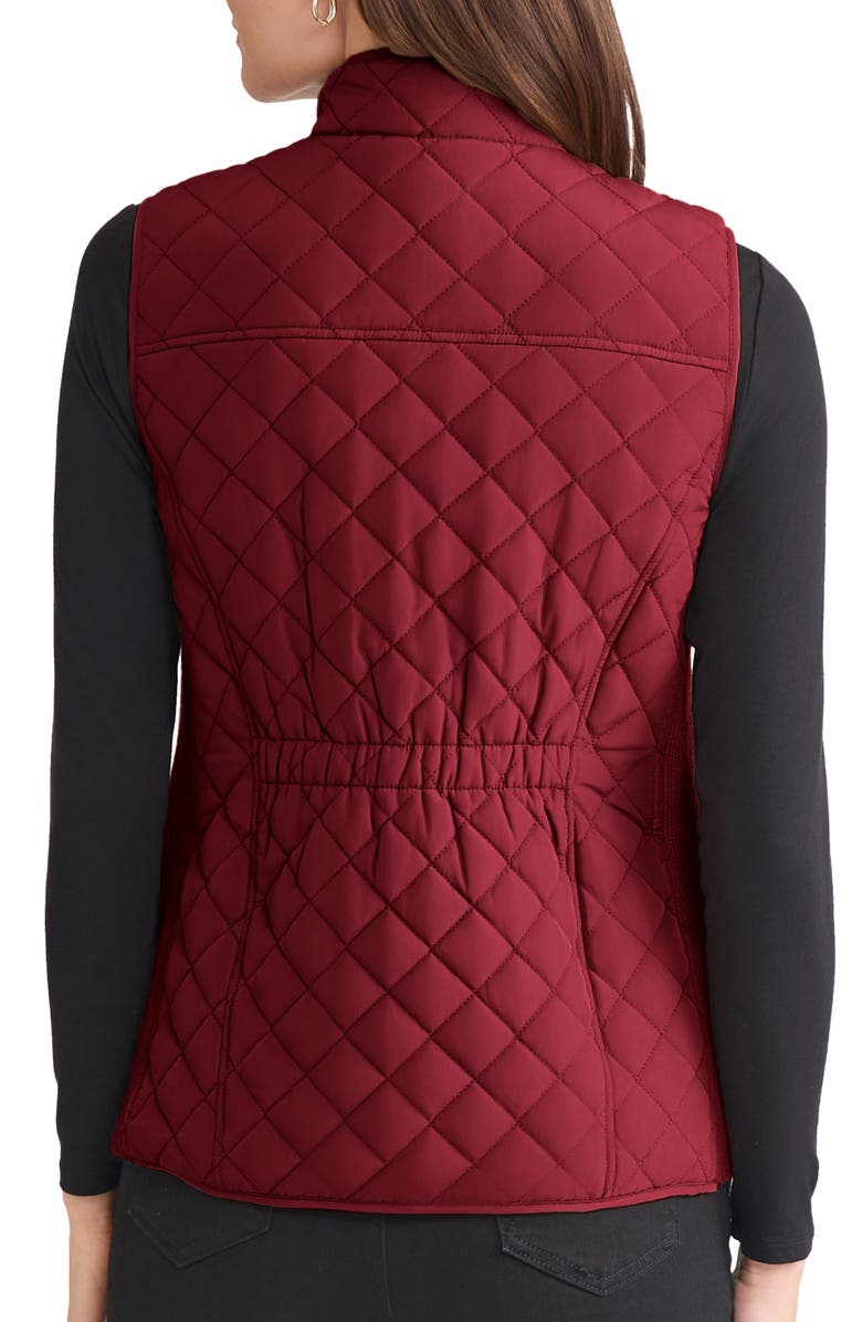 Jones New York Quilted Vest, Alternate, color, Venetian Red