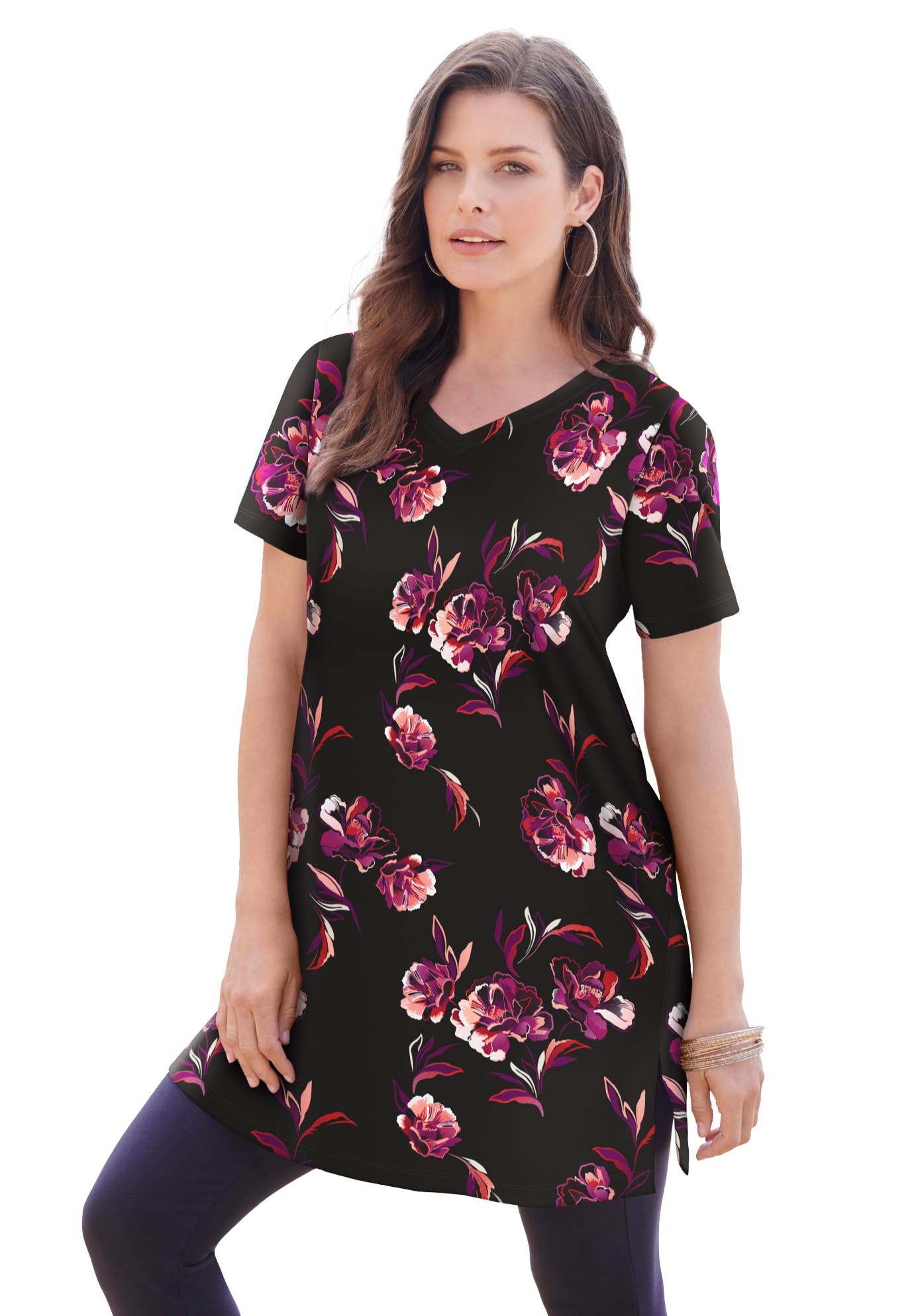 BLACK OPEN FLORAL