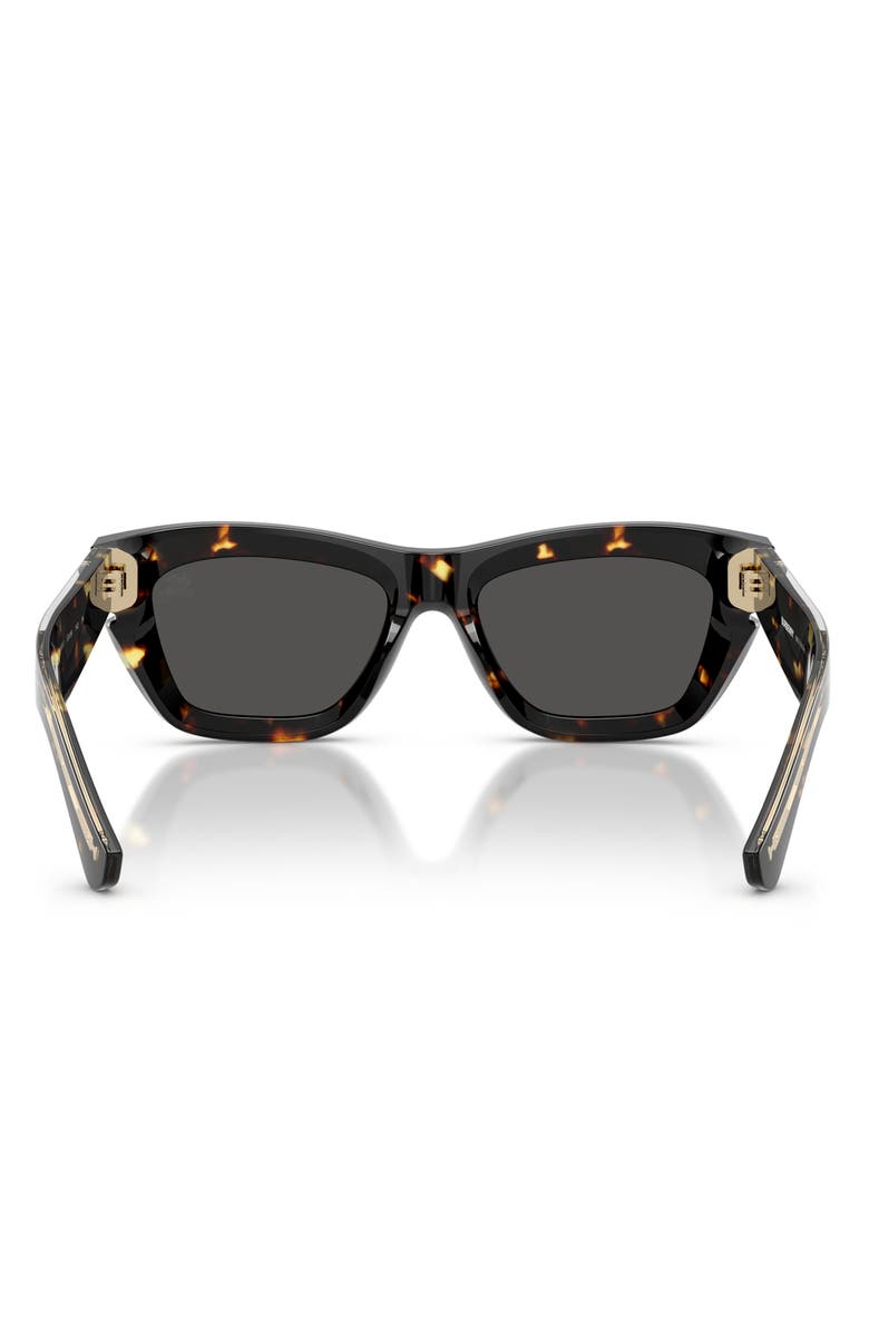 Burberry 52mm Cat Eye Sunglasses, Alternate, color, Yellow Havana / Dark Grey