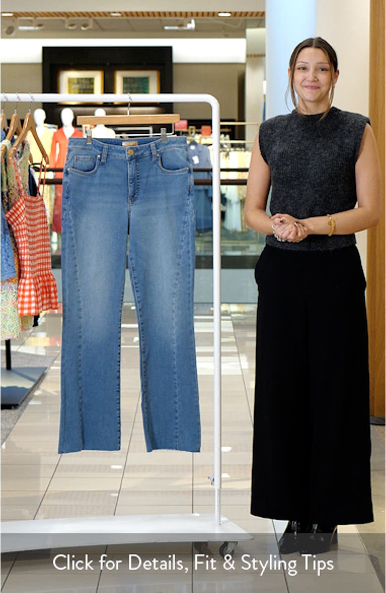 Kelly Raw Hem High Waist Kick Flare Jeans, sales video thumbnail