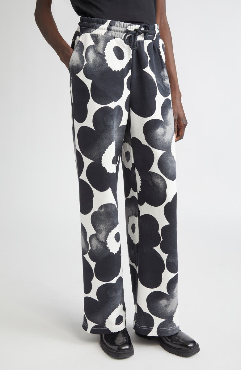 Marimekko Unikko Floral French Terry Sweatpants, Main, color, 