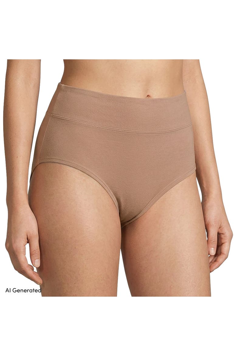 High Rise Full Coverage Brief Soft Essential Everyday 3 Pack Panties, Alternate, color, Clay/Blush/Blk