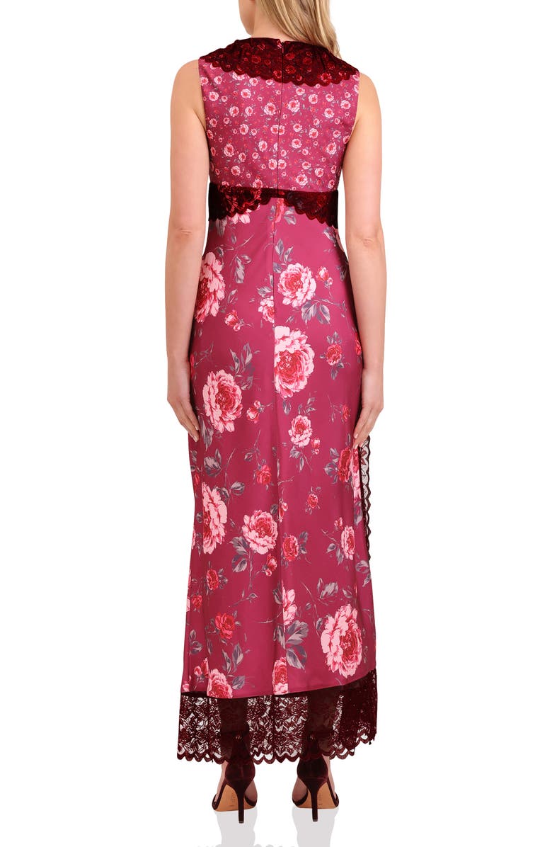 Avec Les Filles Bias Cut Lace Trim Slipdress, Alternate, color, Pink Peony