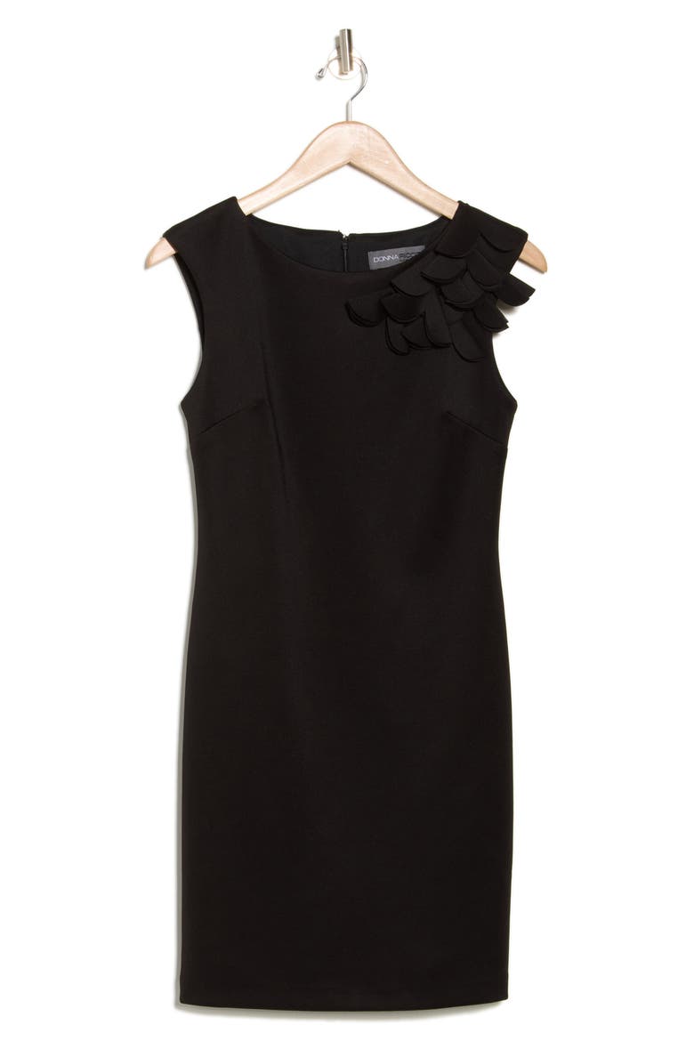 Floral Sleeveless Sheath Dress, Alternate, color, BLACK