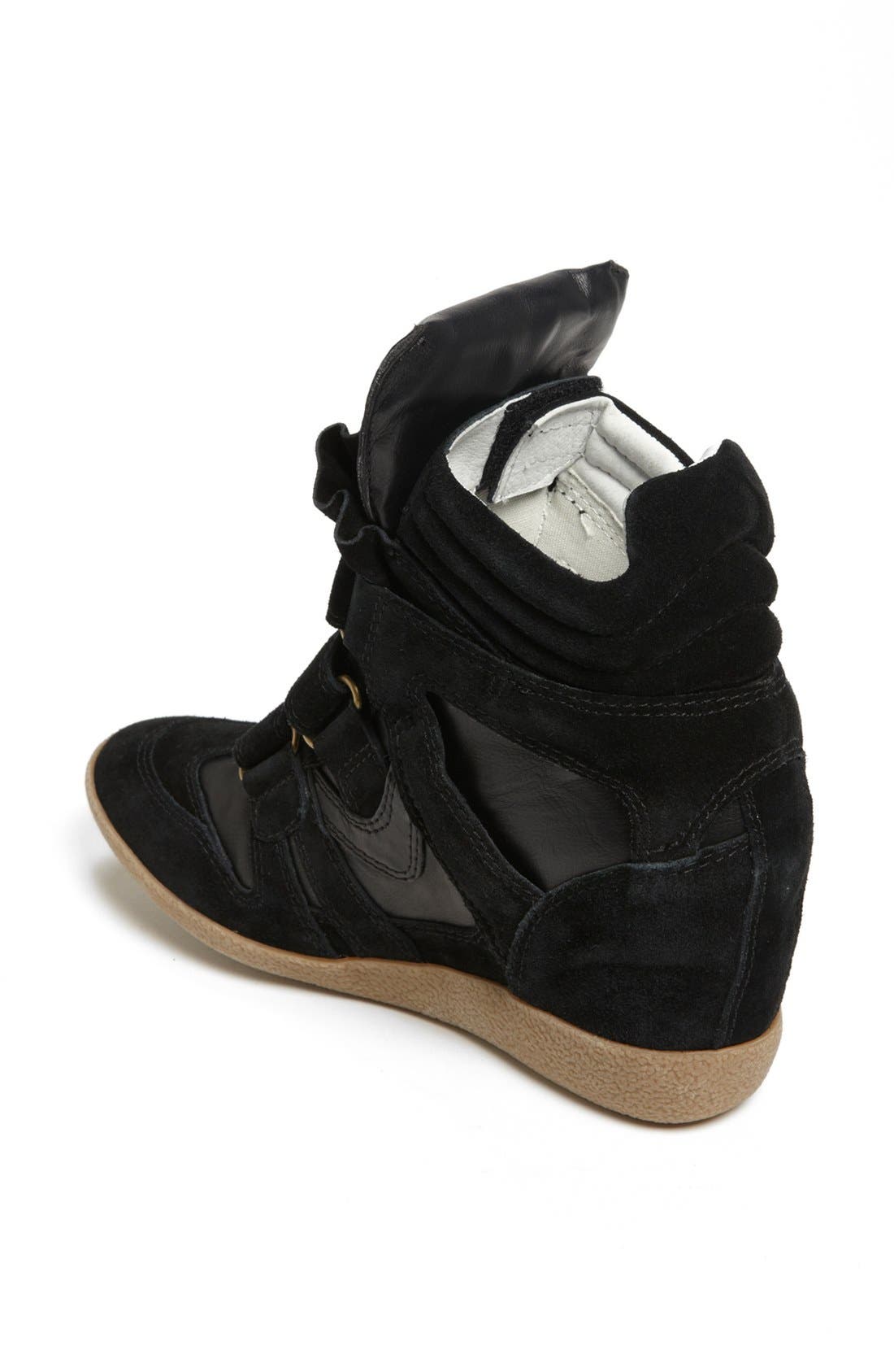 'Hilight' Wedge Sneaker, Alternate, color, BLACK