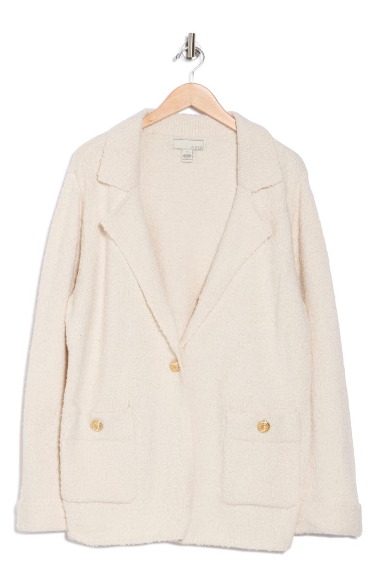 BY DESIGN River Bouclé Knit Cardigan, Alternate, color, Gardenia