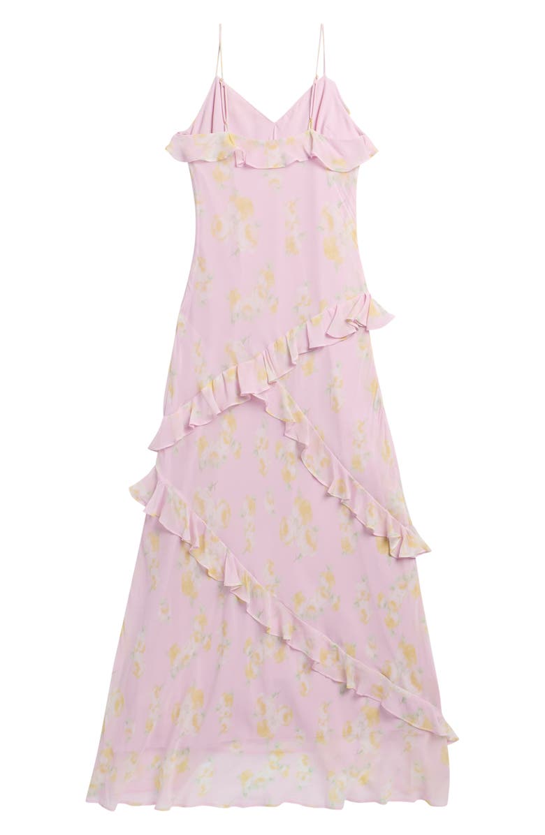 LoveShackFancy Kids' Mini Rialto Floral Ruffle Trim Dress, Alternate, color, Wisteria Sun