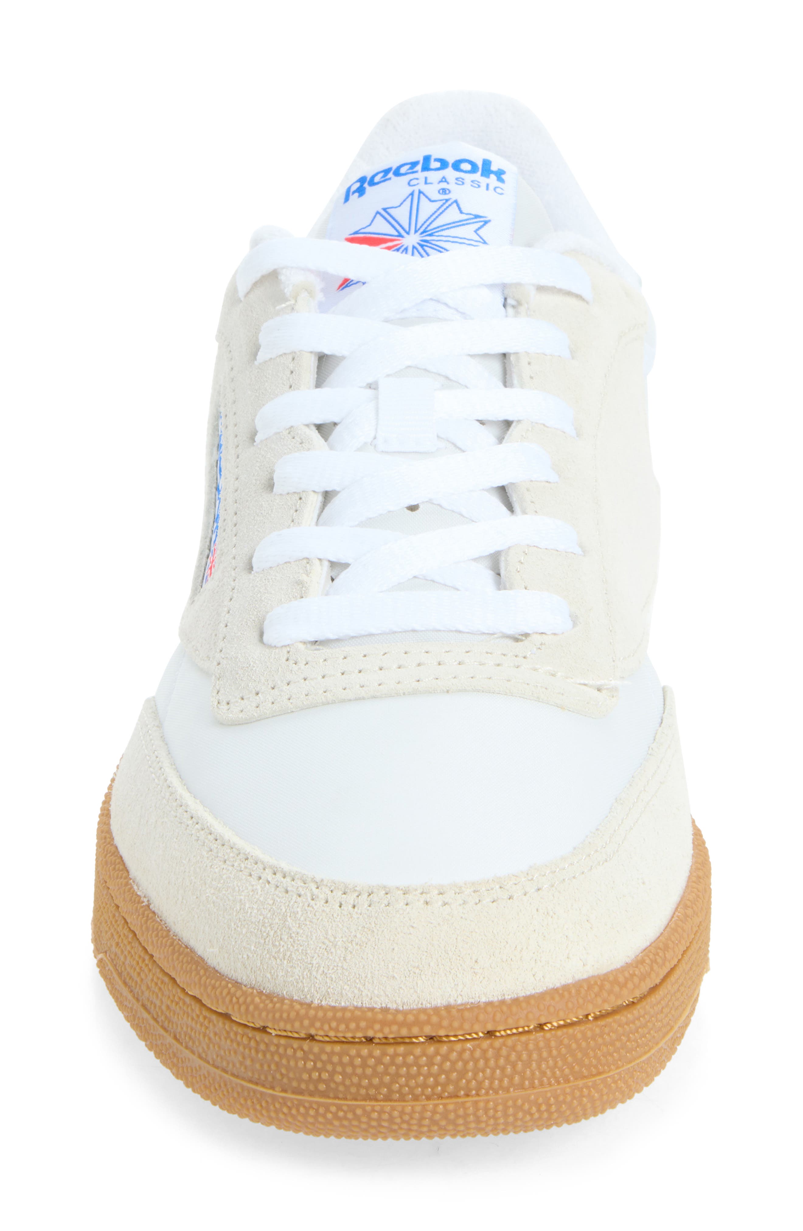 Gender Inclusive Club C 85 Leather Sneaker, Alternate, color, FTWRWHITE/BARELYGREY/GUM