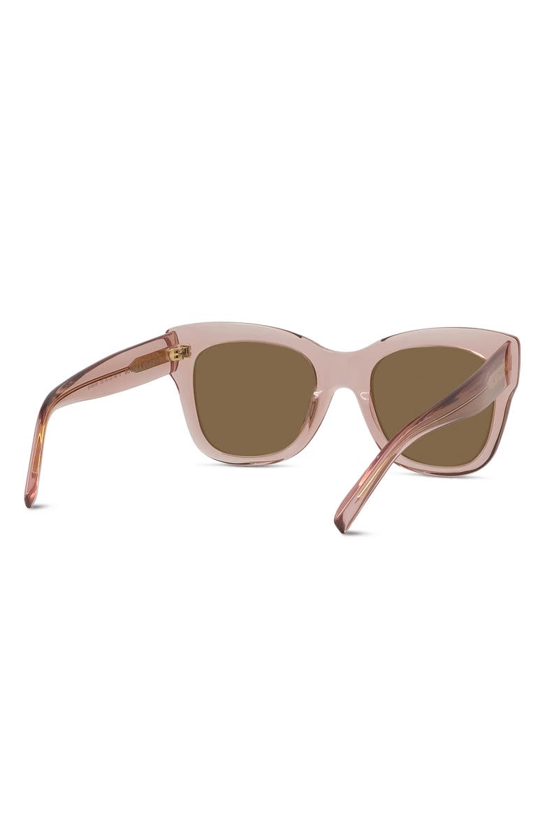 Givenchy City 53mm Geometric Sunglasses, Alternate, color, Shiny Pink / Brown