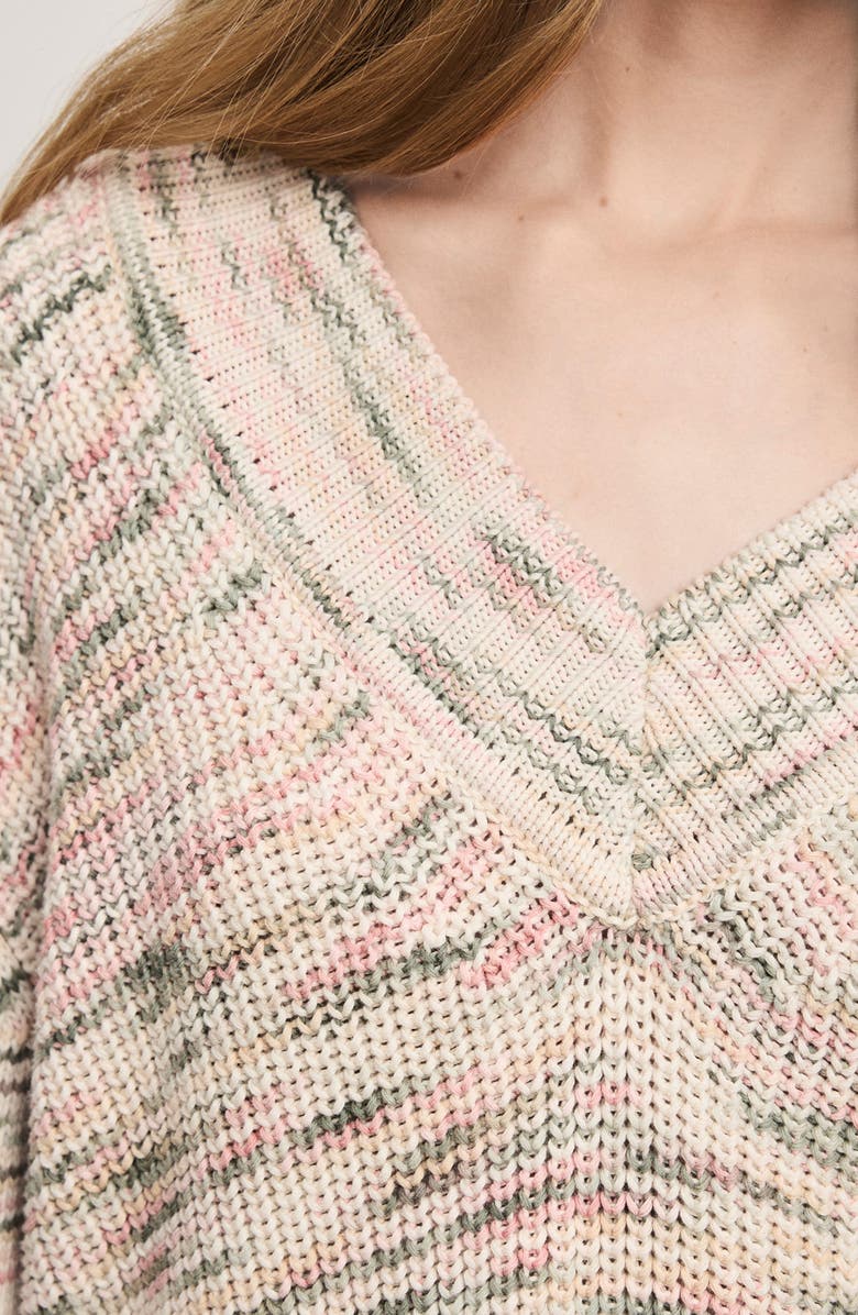 Veronica Beard Anola Space Dye Cotton Sweater, Alternate, color, Petal Multi