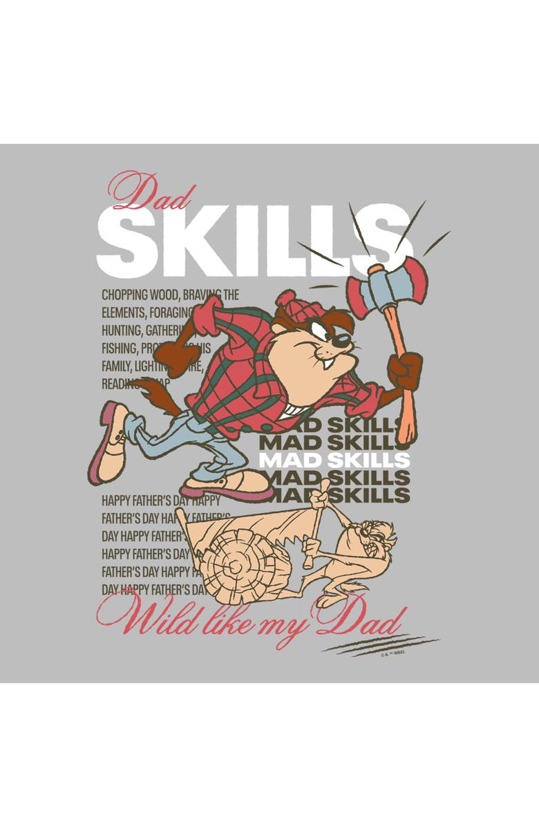 LOONEY TUNES Men's Looney Tunes Wild Like My Dad Graphic T-Shirt, Alternate, color, Sport Grey