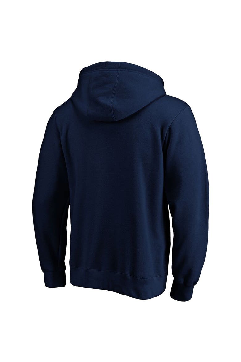 Men's Fanatics Branded Deep Sea Blue Seattle Kraken Primary Team Logo Fleece Fitted Pullover Hoodie, Alternate, color, Navy