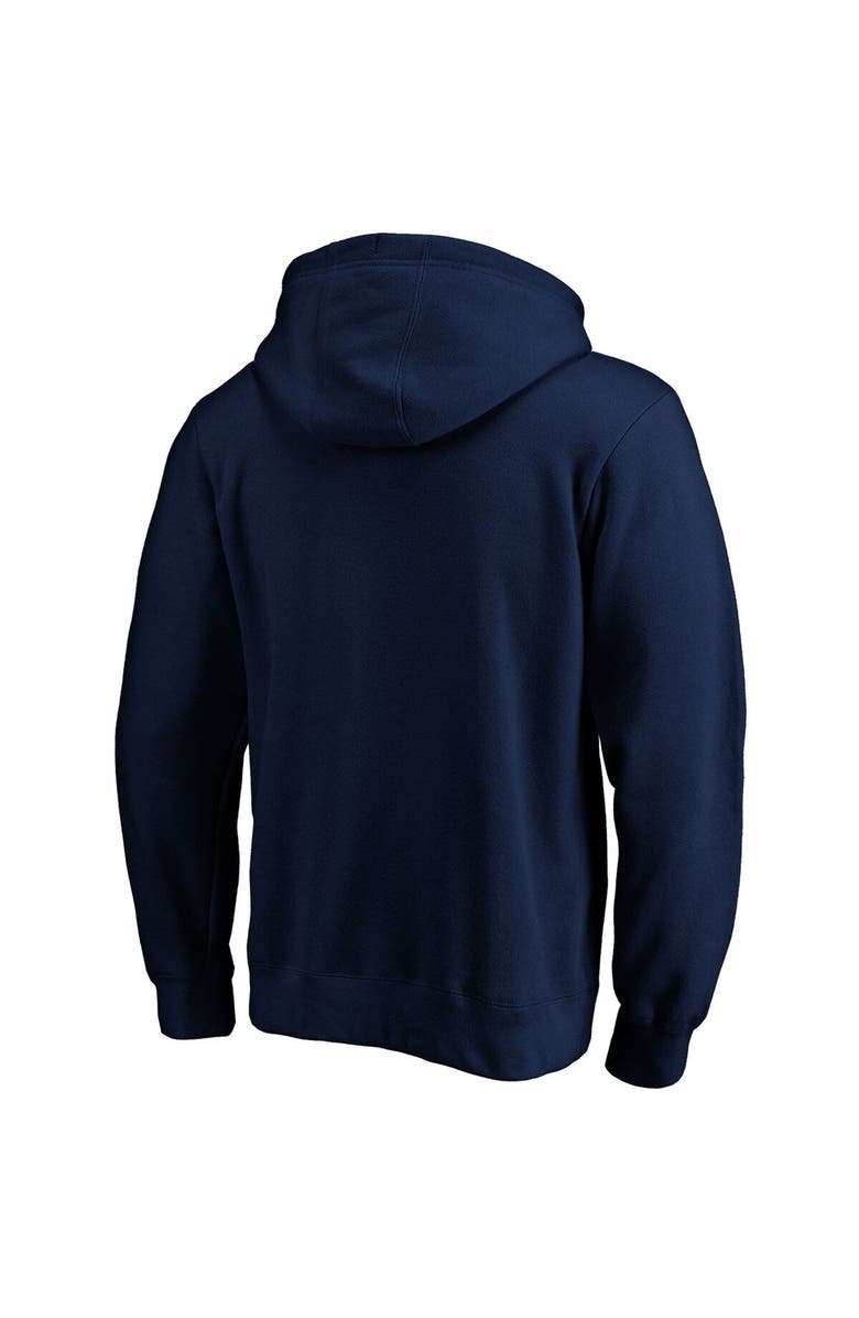 FANATICS Men's Fanatics Branded Deep Sea Blue Seattle Kraken Primary Team Logo Fleece Fitted Pullover Hoodie, Alternate, color, Navy
