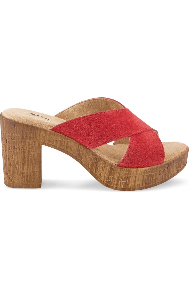 Spring Step Blanchar Platform Sandal, Alternate, color, Red Suede