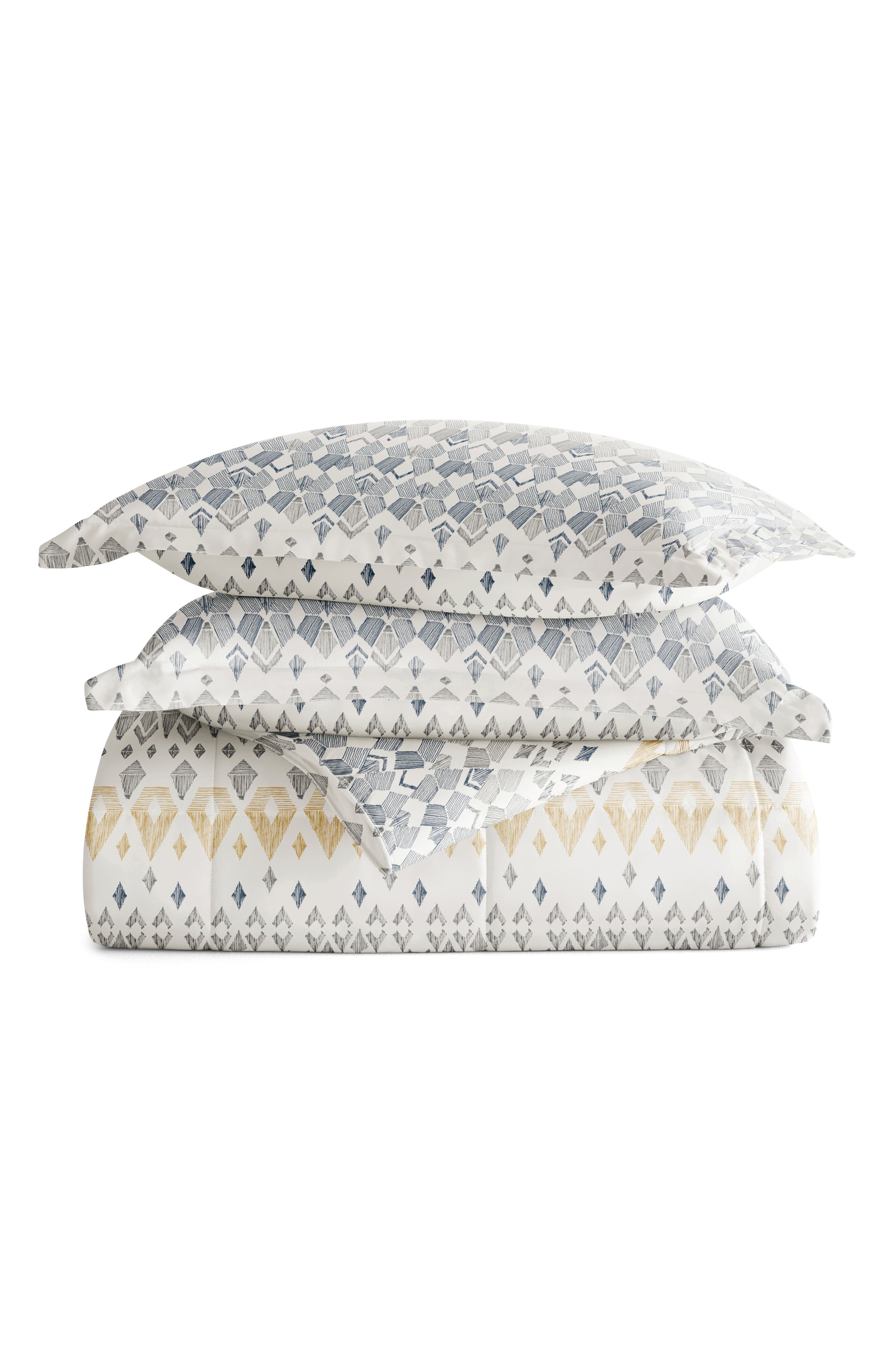 HOMESPUN Geo Print 3-Piece Comforter Set