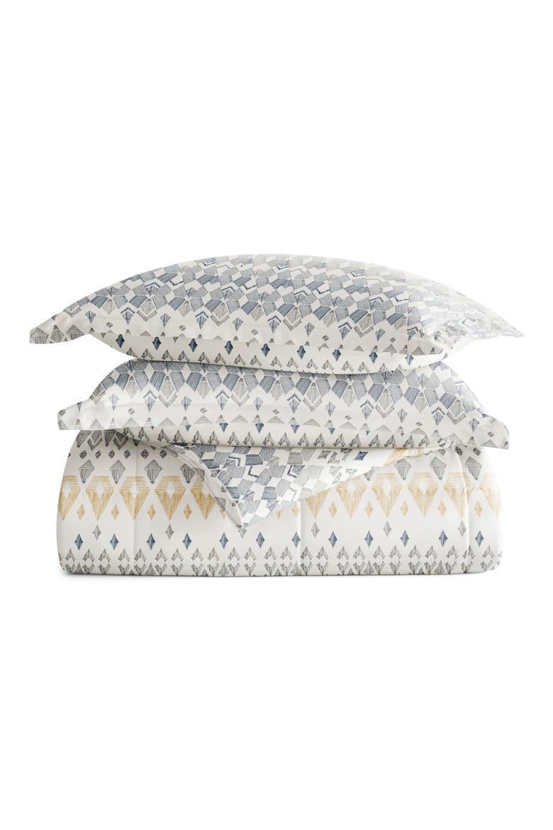 Geo Print 3-Piece Comforter Set, Main, color, GRAY