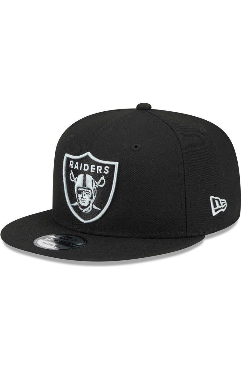 New Era Men's New Era Black Las Vegas Raiders Goth Side Script 9FIFTY Snapback Hat, Alternate, color, 