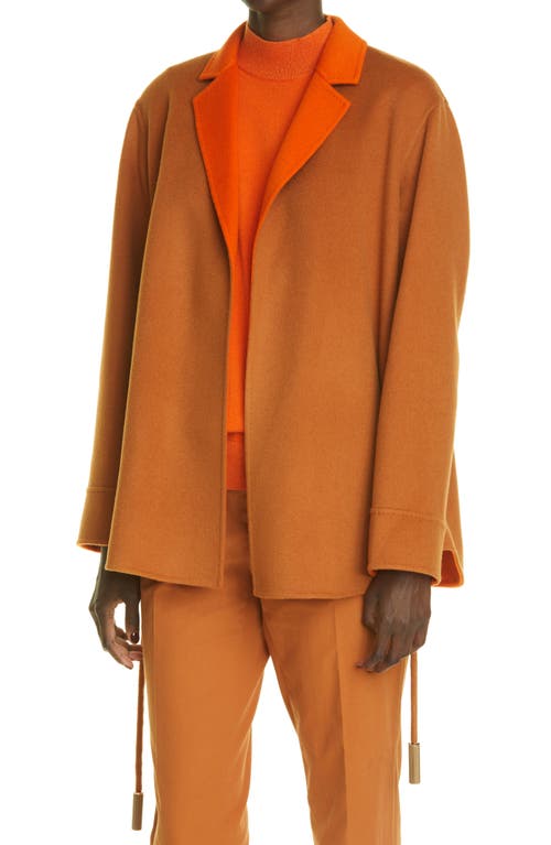 Lafayette 148 New York Lawson Reversob;e Wool & Cashmere Wrap Blazer In Brown