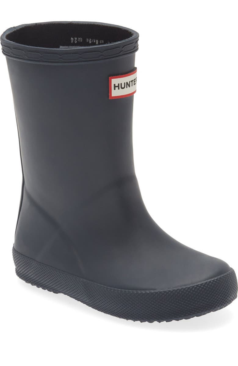 Hunter Kids' First Classic Rain Boot, Main, color, Navy