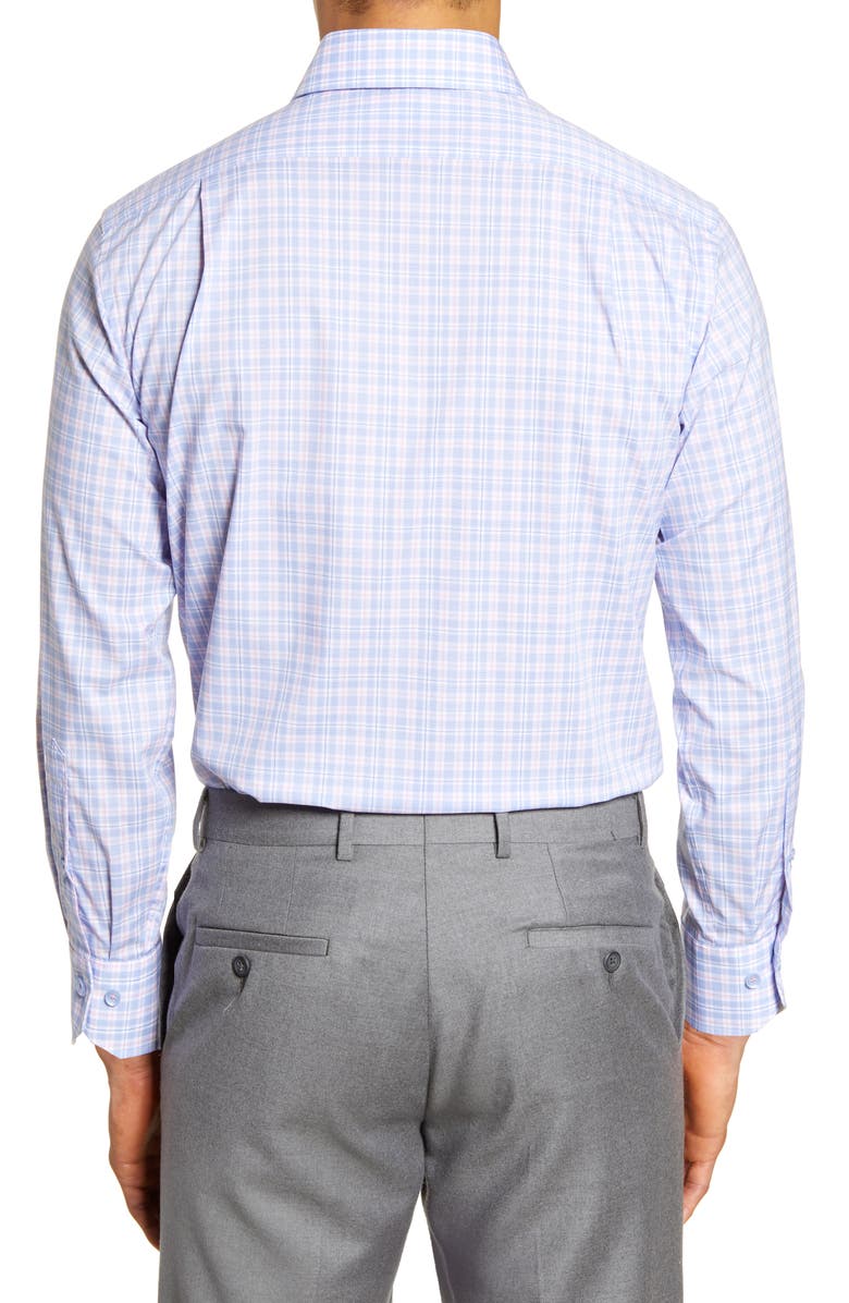 Lorenzo Uomo Trim Fit Stretch Plaid Dress Shirt, Alternate, color, 