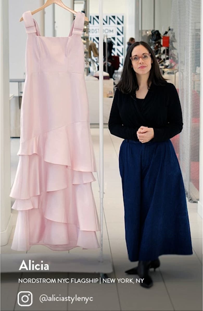 Bow Shoulder Tiered Gown, sales video thumbnail