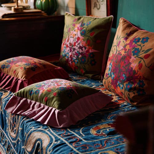 Sophie Williamson Design Square Pillow Cover In Green