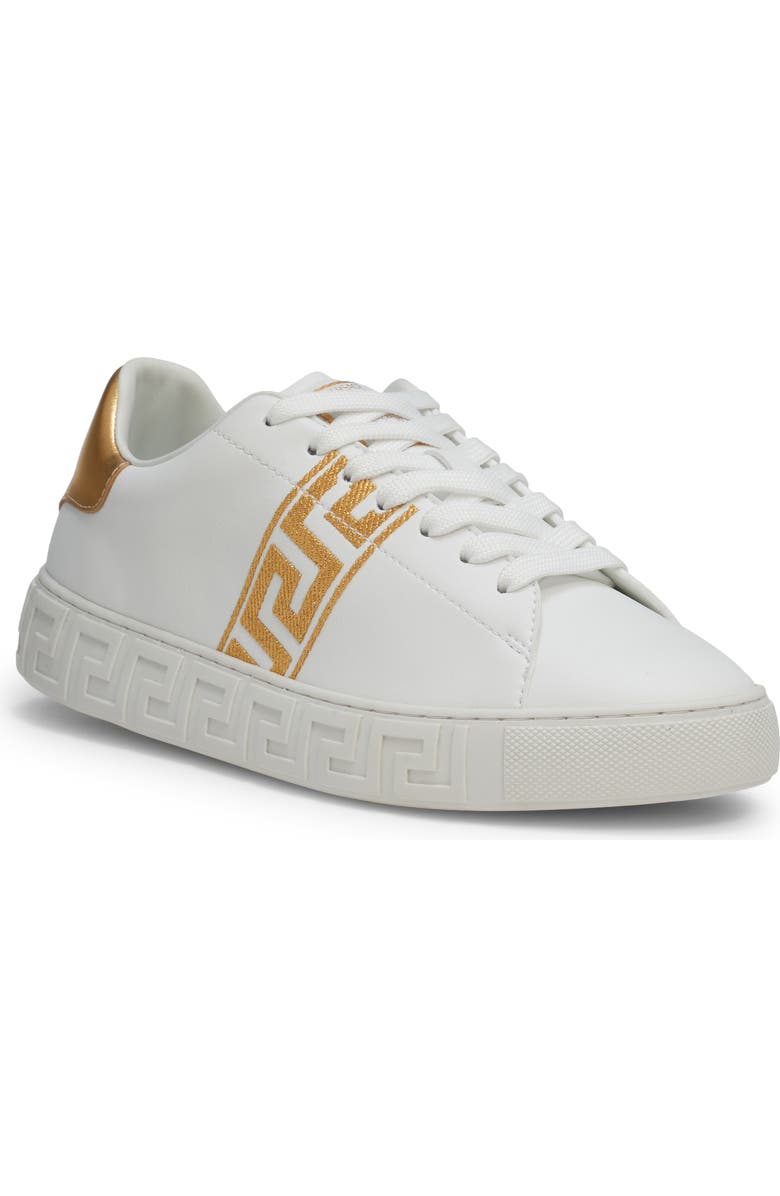 Versace Low Top Sneaker, Main, color, White/ Gold