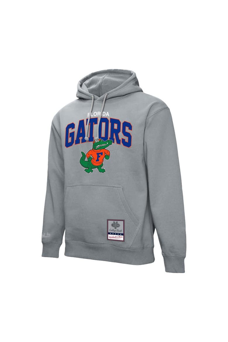 Men's Mitchell & Ness  Heather Gray Florida Gators Classic Arch Pullover Hoodie, Alternate, color, Heather Gray