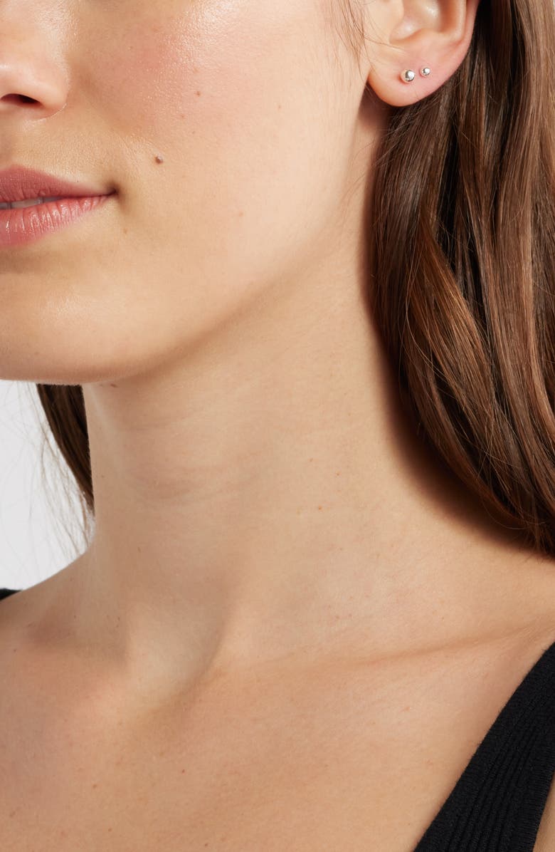 Nordstrom Demi Fine Set of 2 Ball Stud Earrings, Alternate, color,