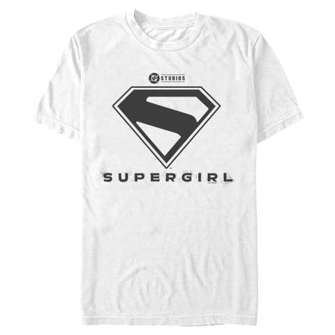 Men's Supergirl Official Shield Black Logo  Graphic T-Shirt