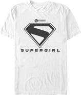 Supergirl Men's Supergirl Official Shield Black Logo Graphic T-Shirt