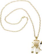 OLIVIA WELLES Elephant Luck Pendant Necklace
