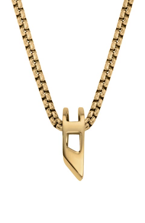 D Logo Ring Pendant Necklace